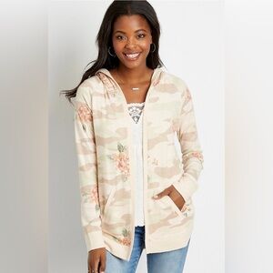 Women's Maurice's Floral Hooded Cardigan - Size 2XL 🌸 Lightweight Spring Office